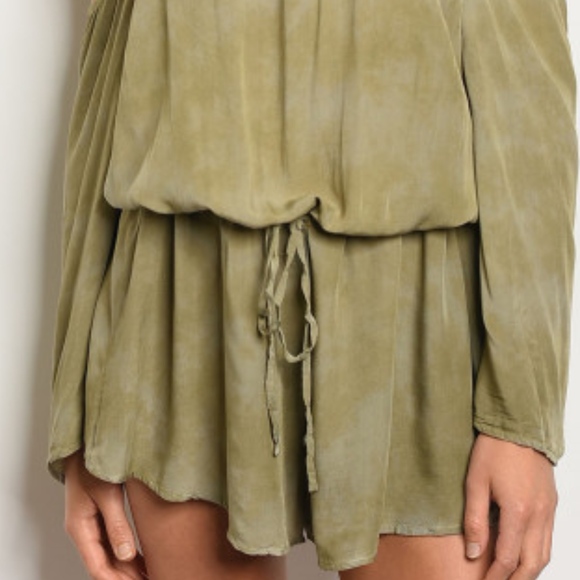 LAST 1! OLIVE TIE DYE ROMPER - Picture 3 of 3